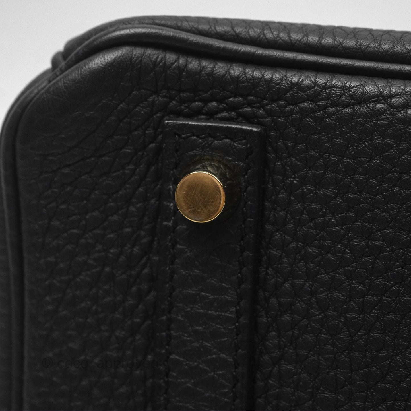 Hermès Birkin 30 Retourne Black Noir 89 Togo Gold Hardware
