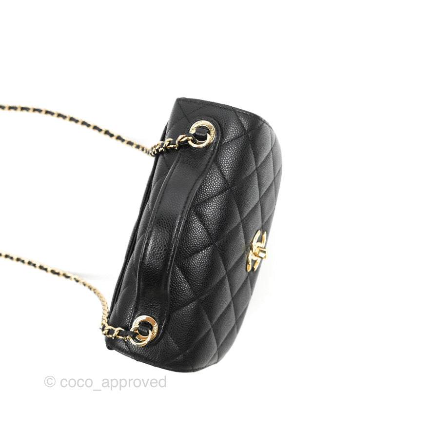 Chanel Quilted Small Business Affinity Flap Black Caviar Gold Hardware