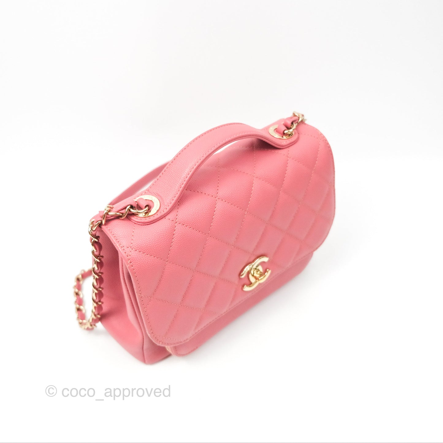 Chanel Quilted Medium Business Affinity Flap Pink Caviar Gold Hardware