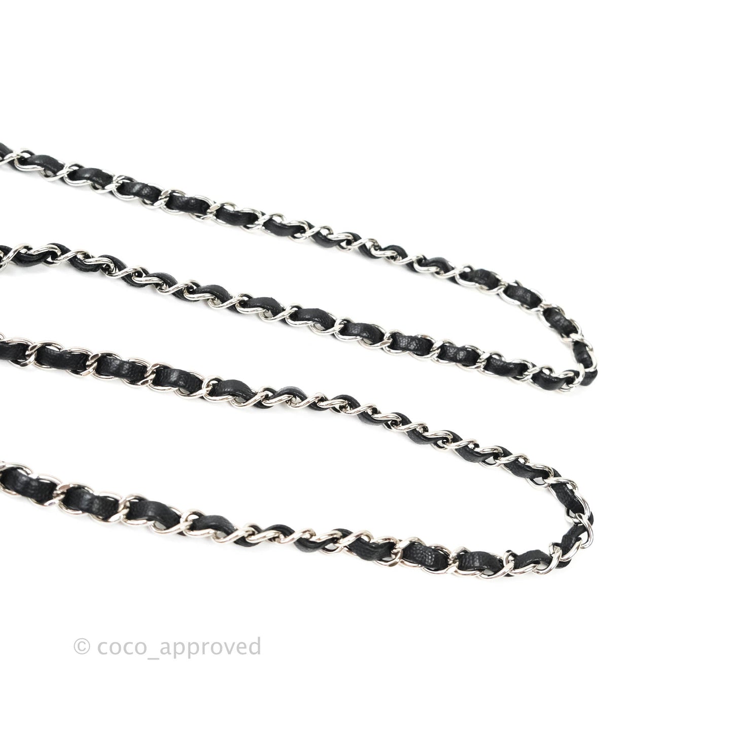 Chanel Mini Rectangular Chevron Caviar Black Silver Hardware