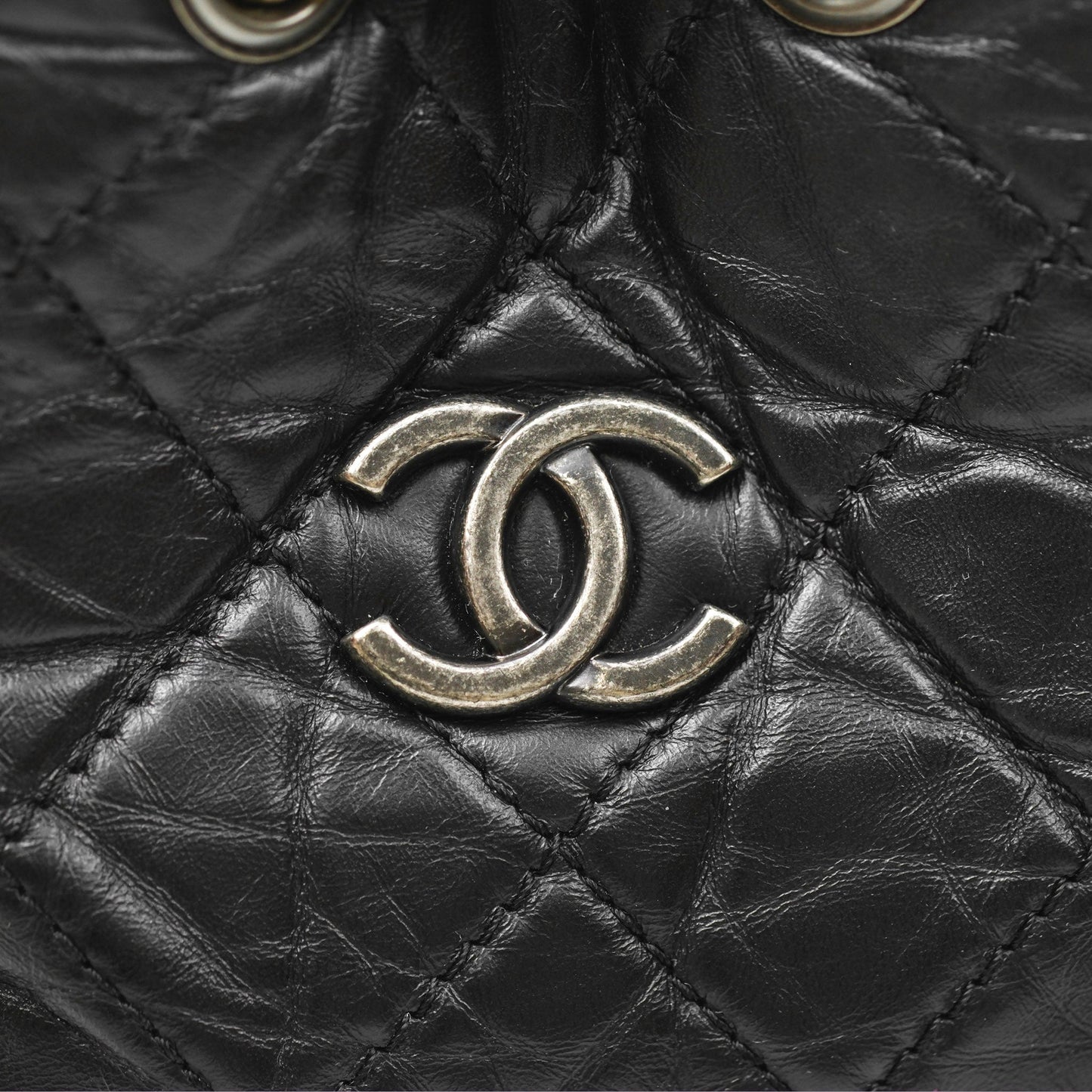 Chanel Small Gabrielle Backpack Black Aged Calfskin