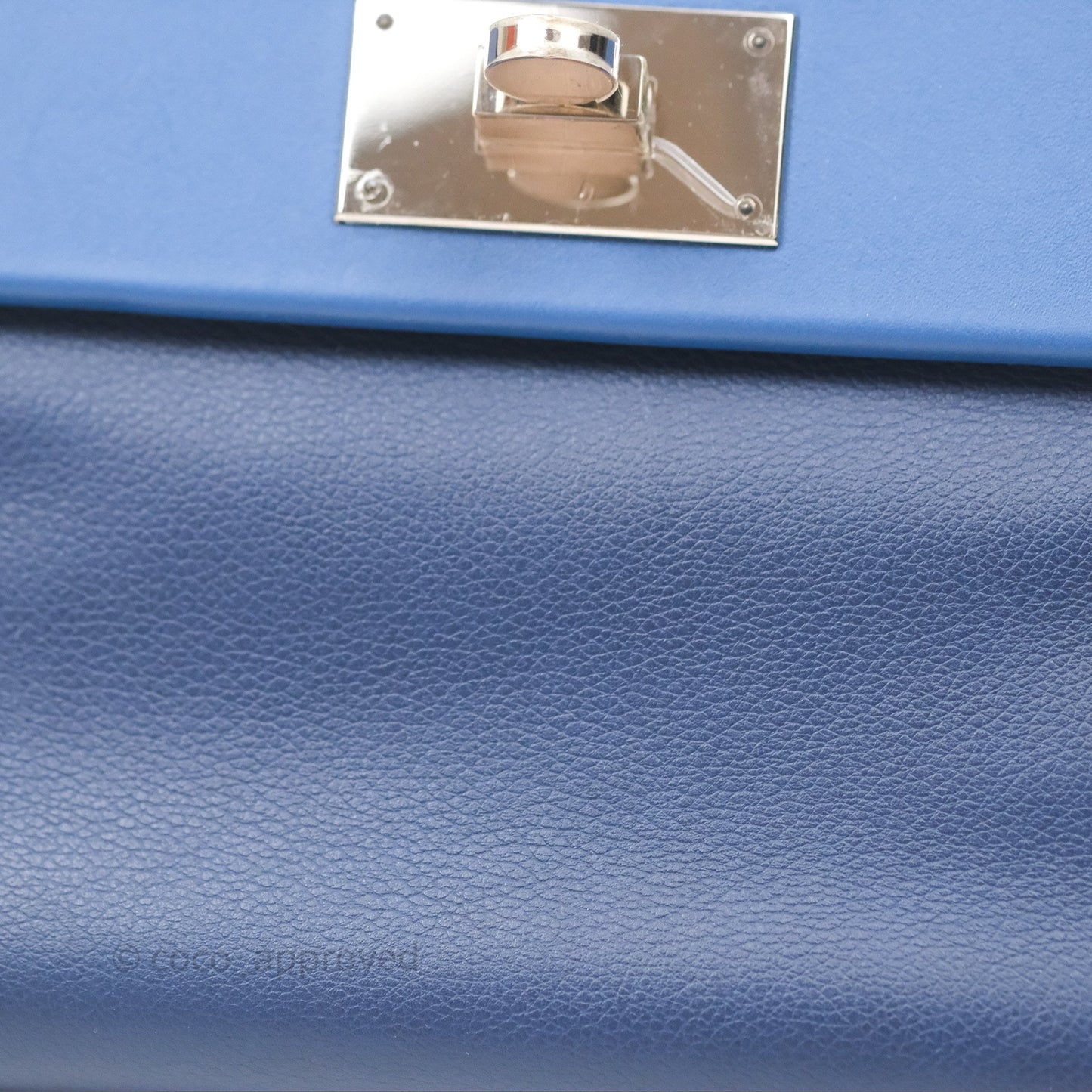 Hermès 24/24 21 Mini Bleu Saphir 73/ Bleu Indigo 76/ Bleu France 71 Evercolor/ Swift Palladium Hardware