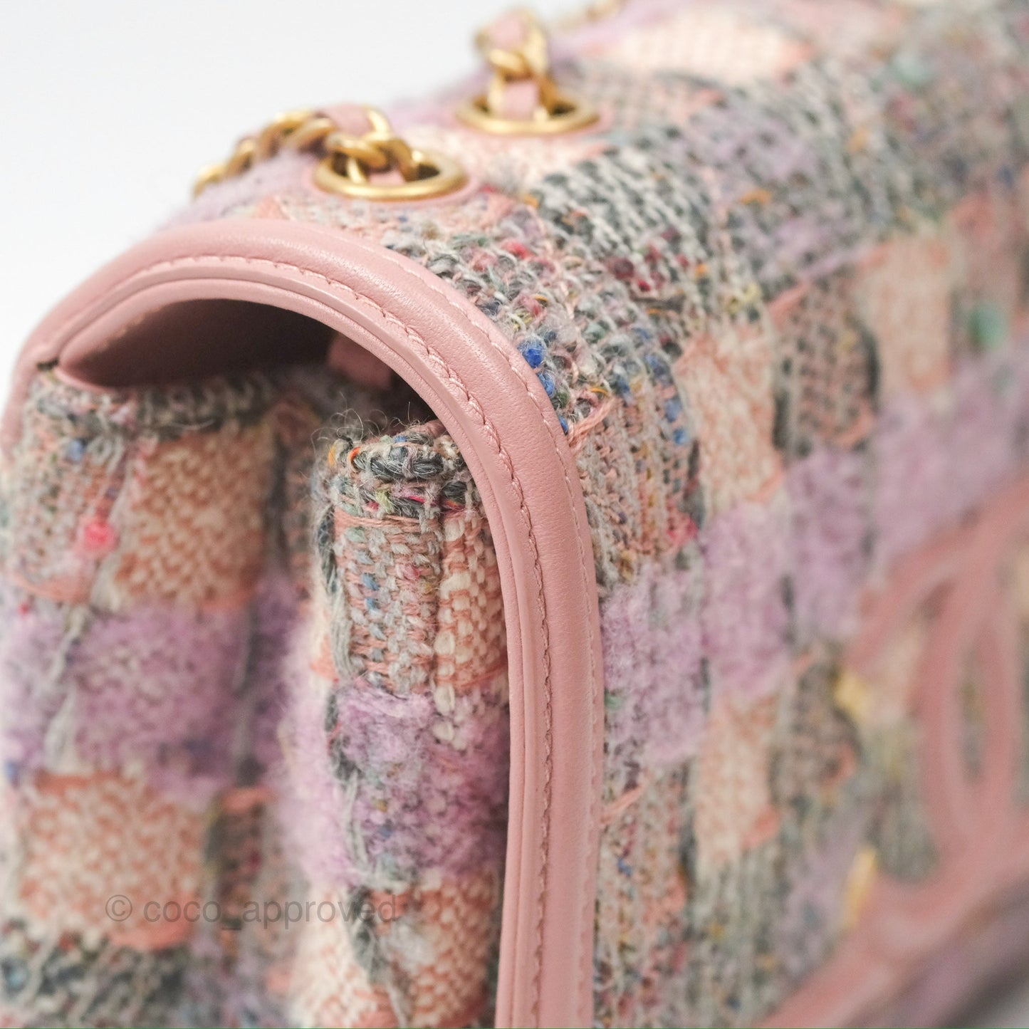 Chanel Small CC Filigree Flap Pink Tweed