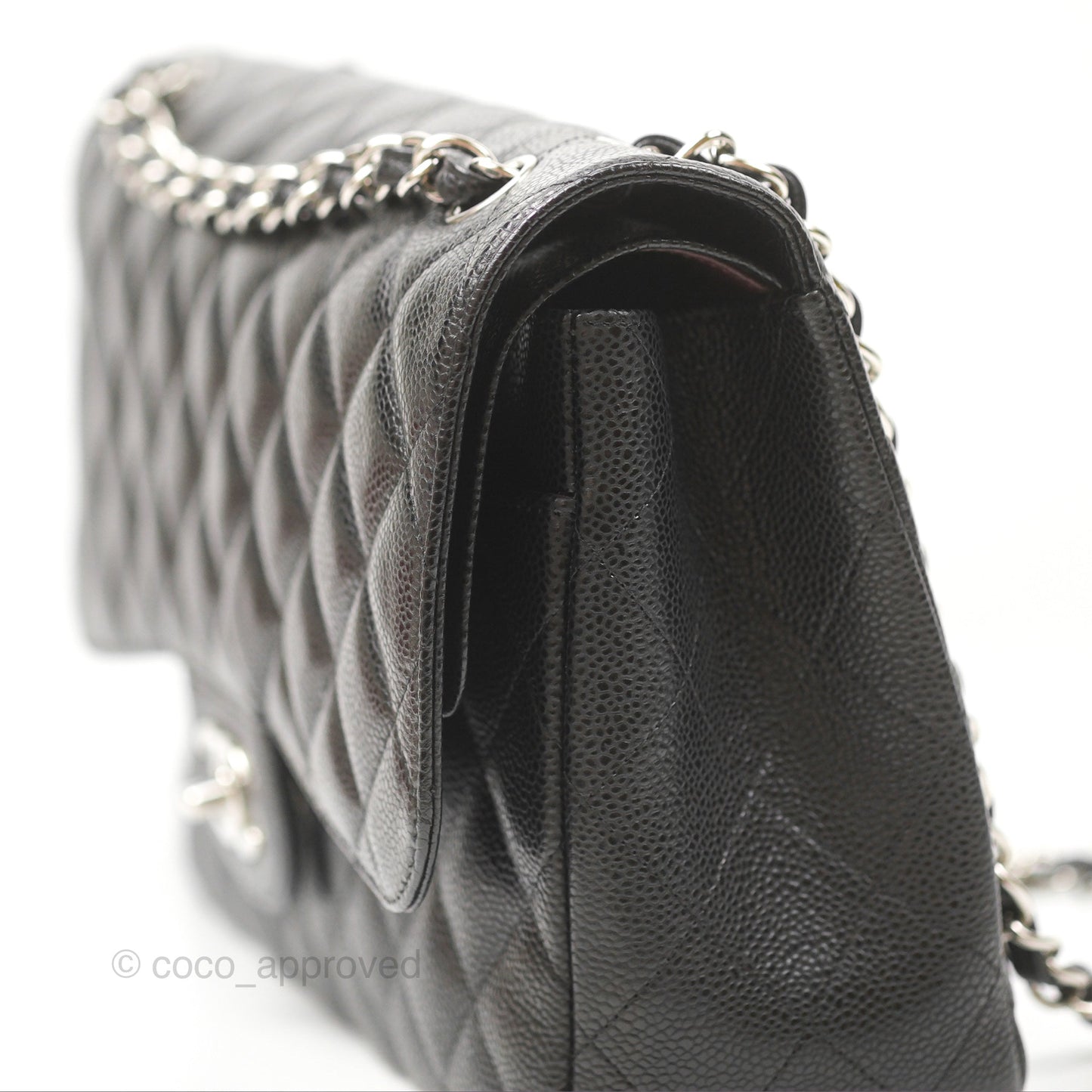 Chanel Jumbo Double Flap Black Caviar Silver Hardware⁣⁣
