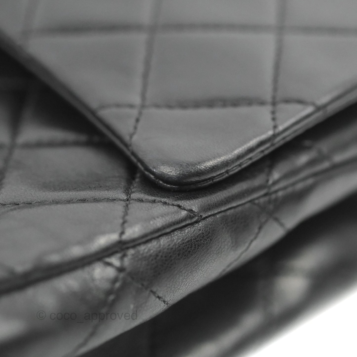 Chanel Vintage Medium Double Flap Black Lambskin 24K Gold Hardware
