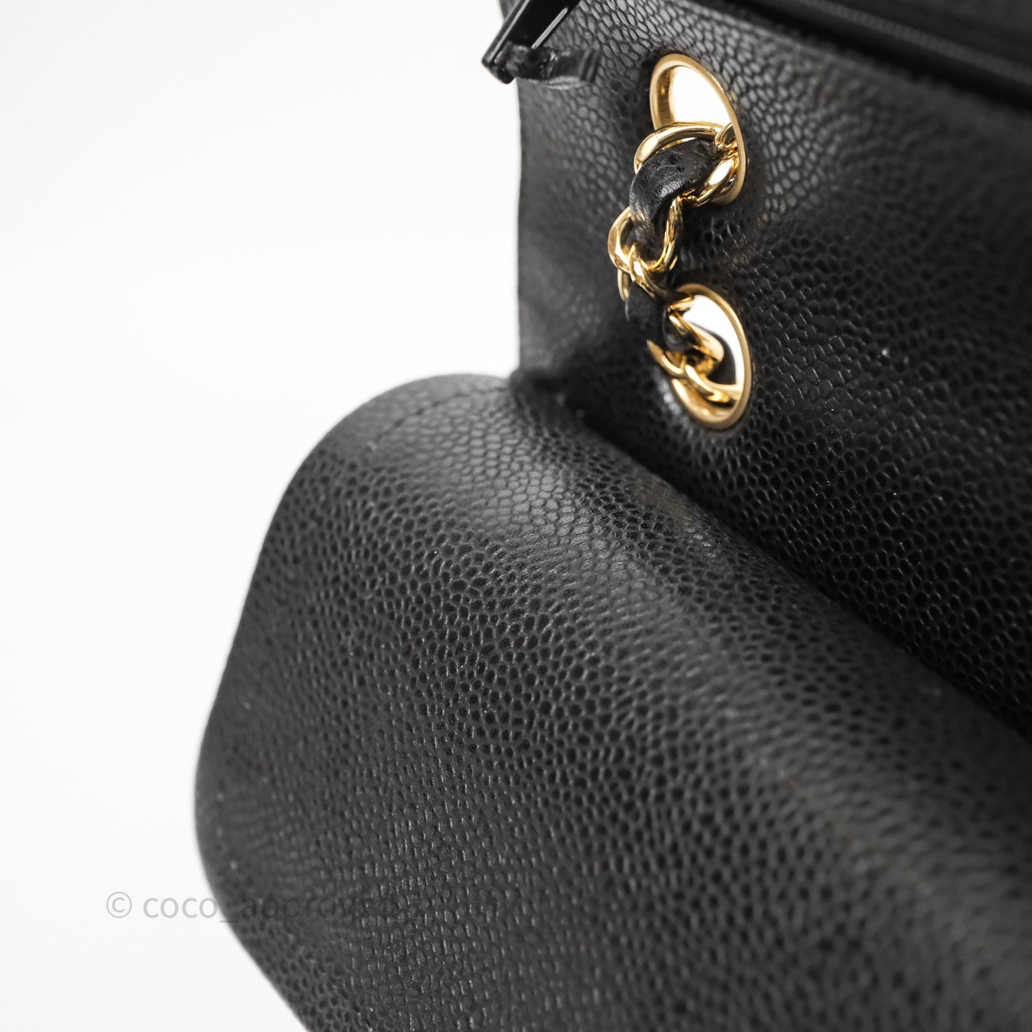 Chanel Classic M/L Medium Flap Quilted Black Caviar Gold Hardware
