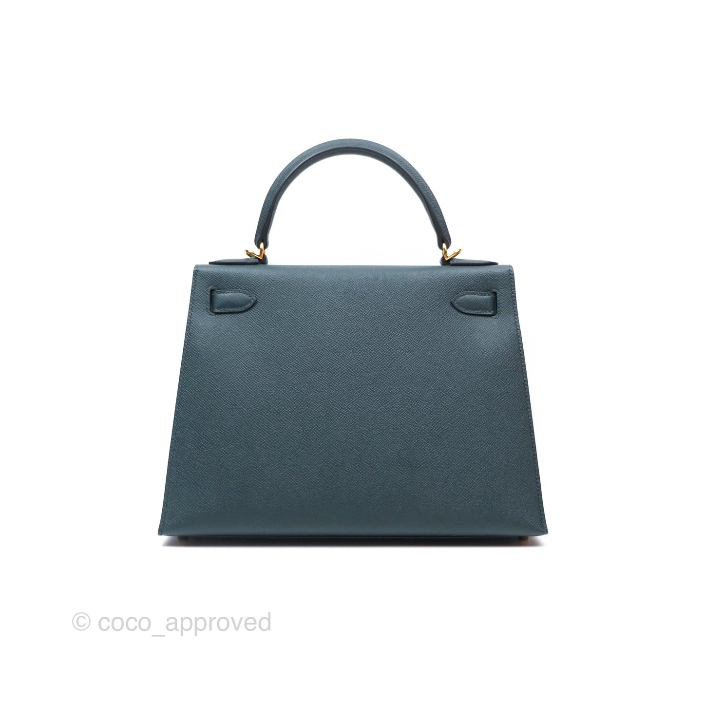 Hermès Kelly II 28 Sellier Vert Cypress 6O Veau Epsom Gold Hardware