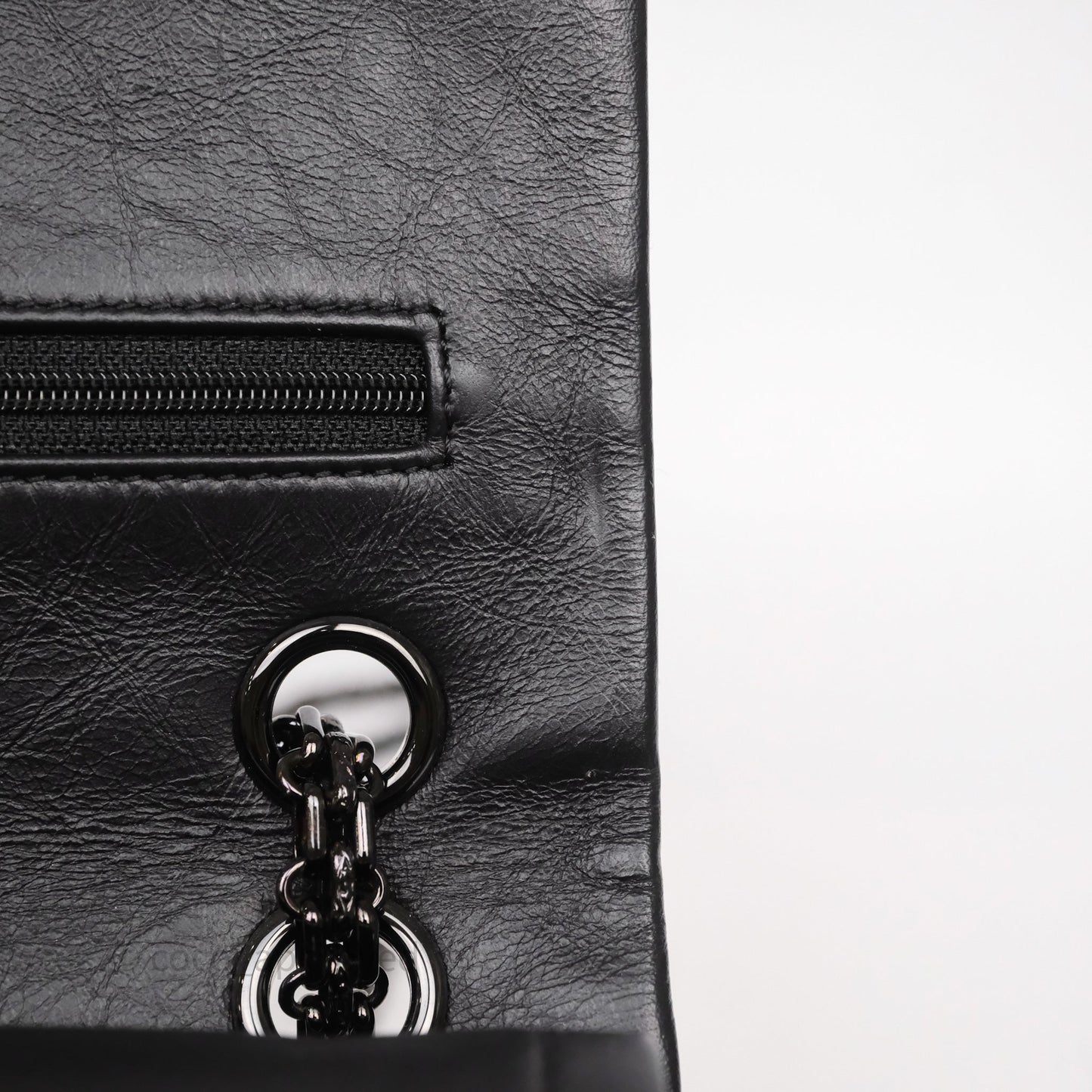 Chanel Reissue 225 Chevron Aged Calfskin So Black