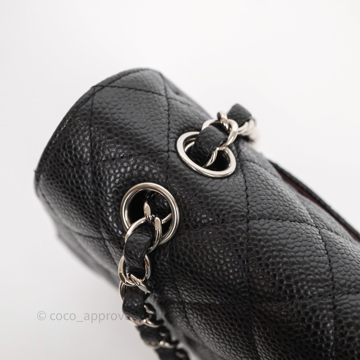 Chanel Classic M/L Medium Flap Quilted Black Caviar Silver Hardware
