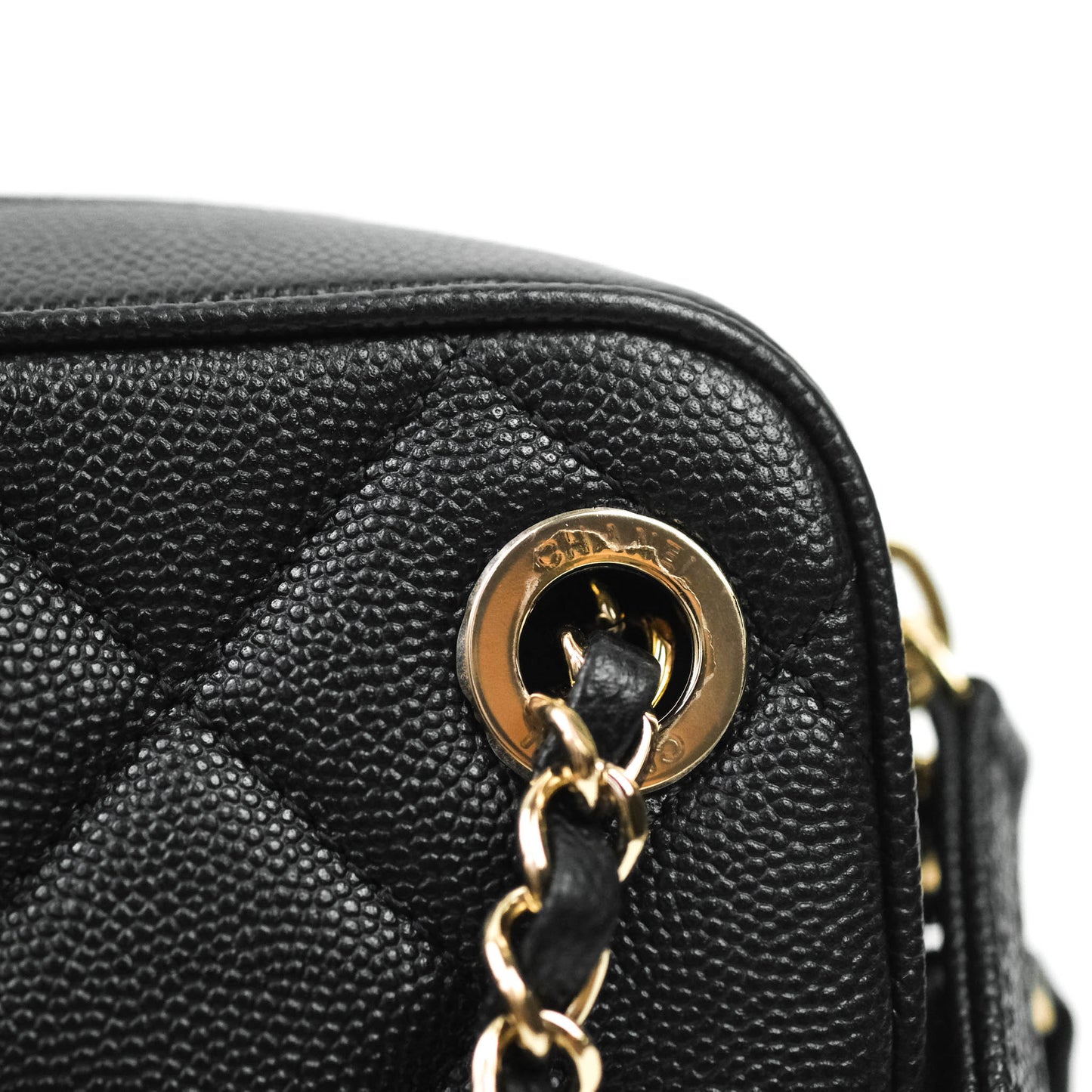 Chanel Camera Bag With Detachable Pouch Black Caviar Gold Hardware