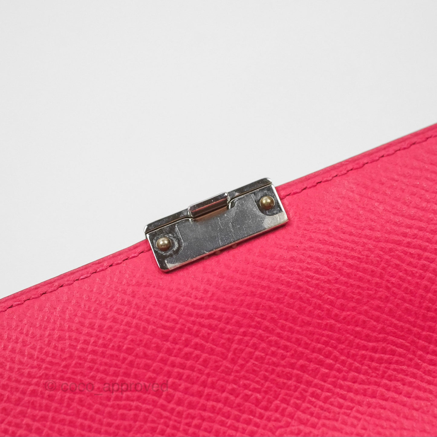 Hermès Clic 16 Wallet On Chain Rose Extreme Epsom Palladium Hardware