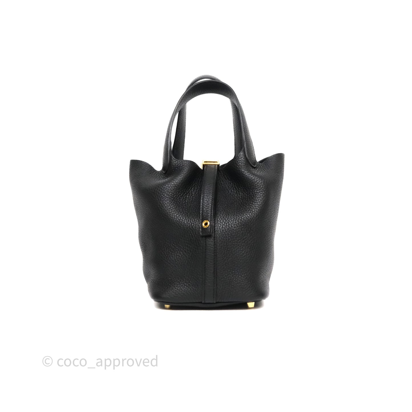 Hermès Picotin Lock 18 Black Noir 89 Clemence Gold Hardware