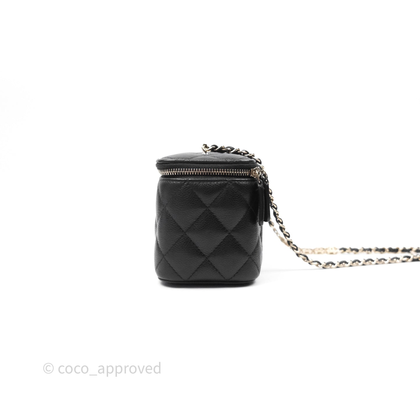 Chanel Vanity with CC Chain Black Caviar Gold Hardware