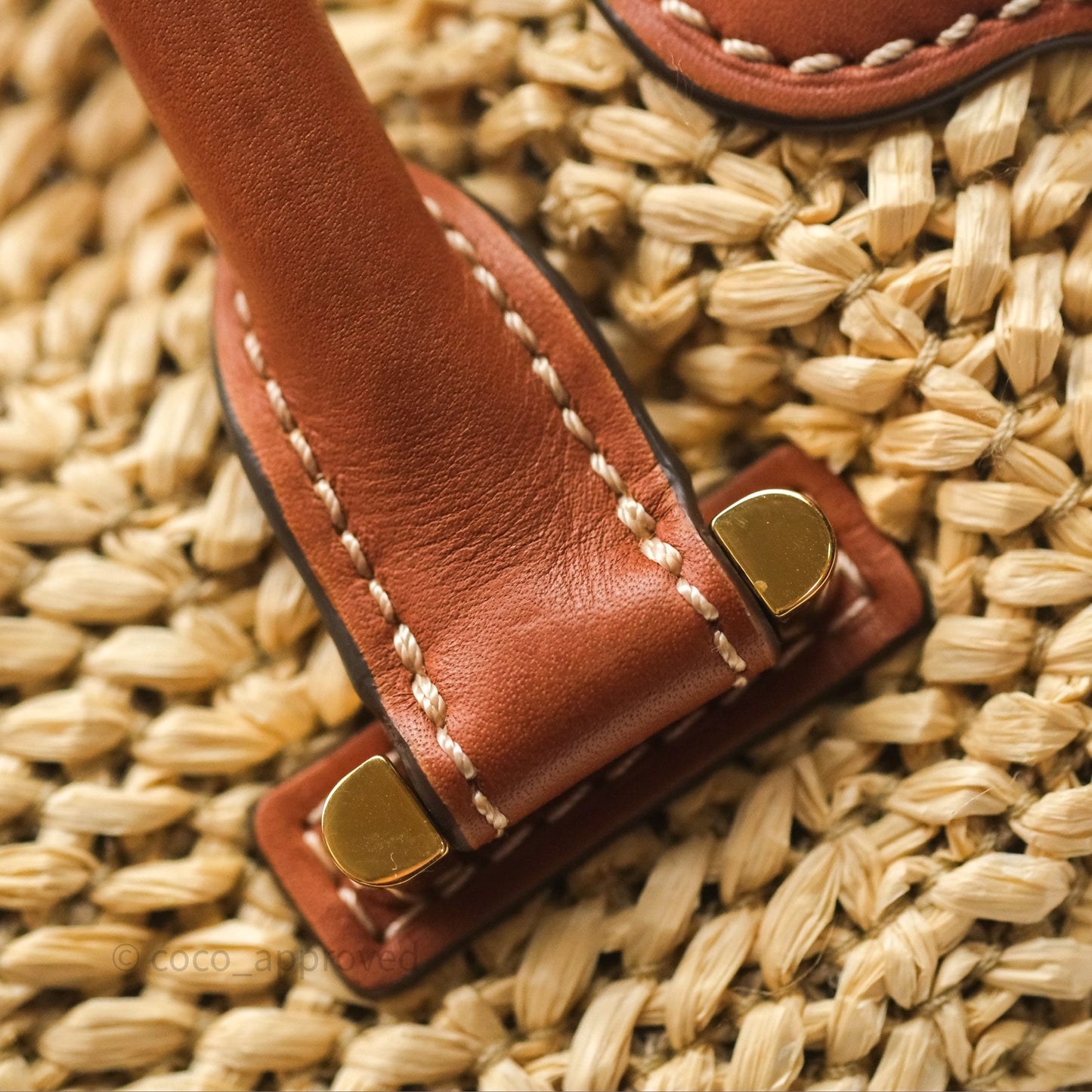 Delvaux Cool Box MM Bohème Raffia Brown