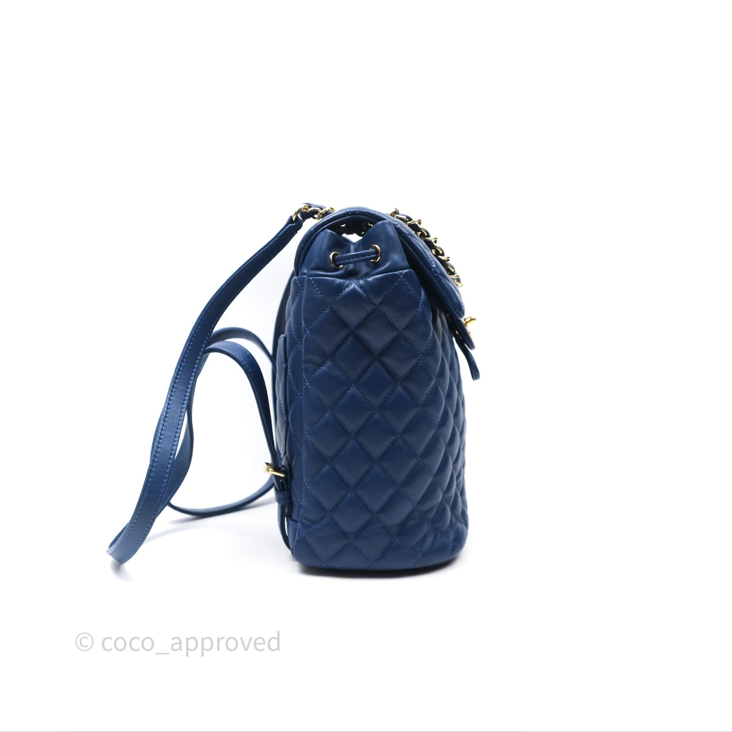 Chanel Quilted Small Urban Spirit Backpack Calfskin Navy Gold Hardware