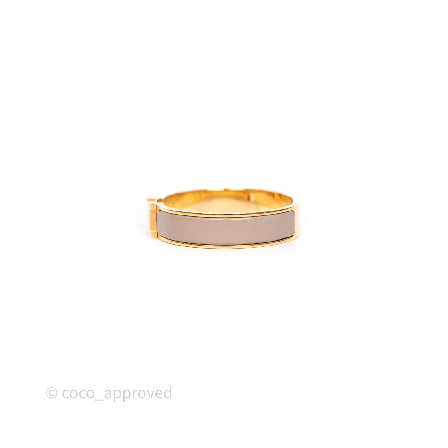 Hermès Clic H Bracelet Marron Glace Gold Hardware