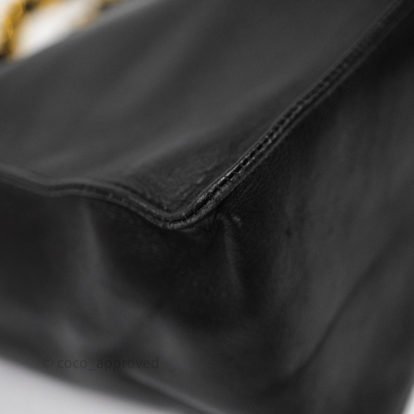 Chanel Vintage Shoulder Bag Black Calfskin Gold Hardware