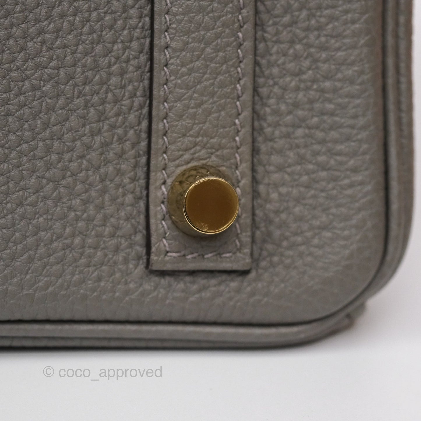 Hermès Birkin 25 Retourne Gris Meyer 0L Togo Gold Hardware