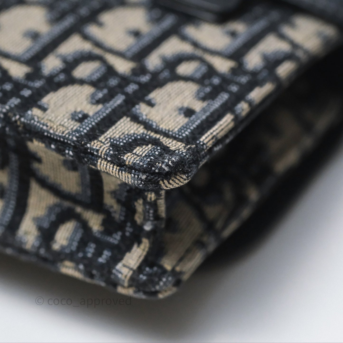 Christian Dior Blue Dior Oblique Jacquard Saddle Belt Pouch