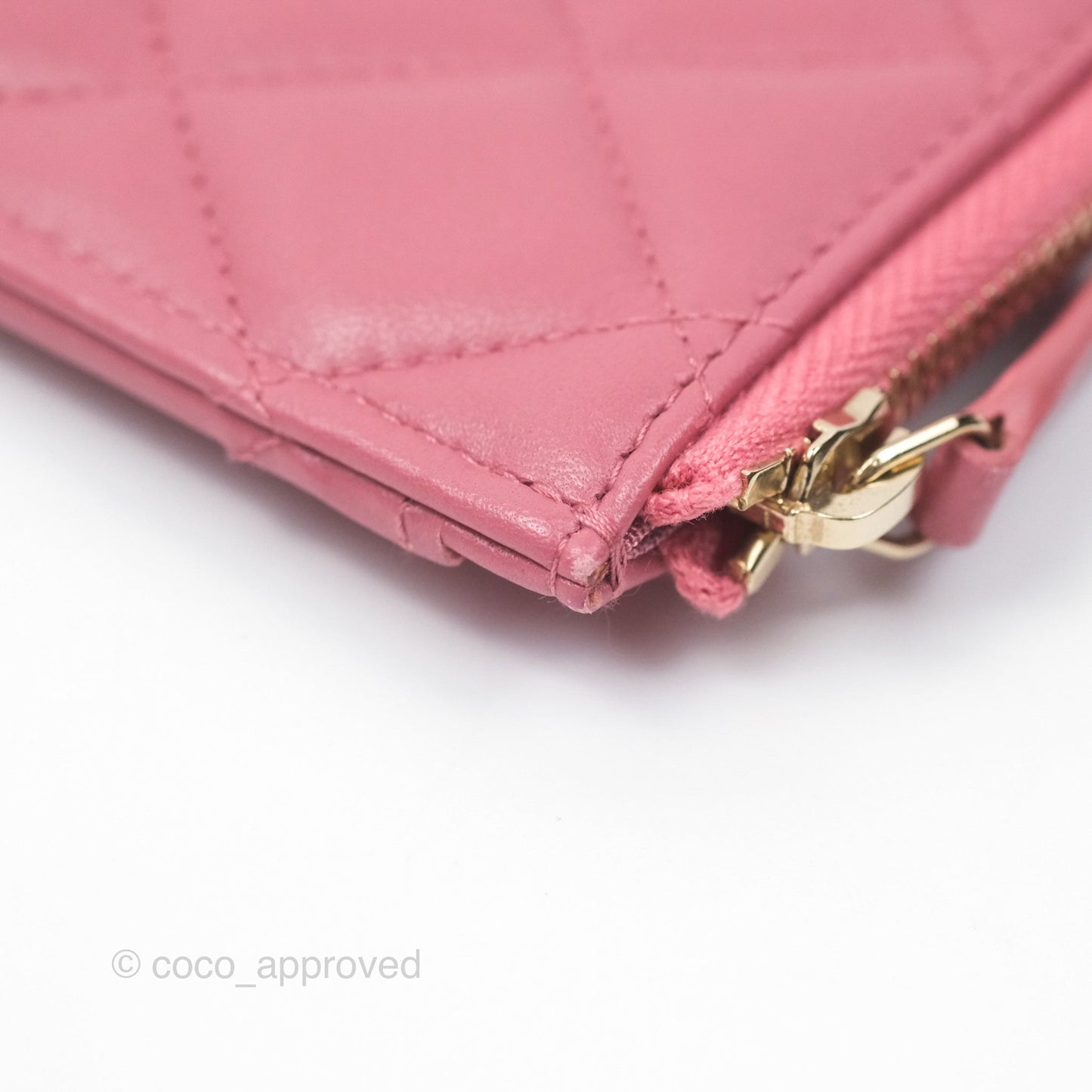 Chanel Boy Long Pouch Wallet Dusty Pink Lambskin Aged Gold Hardware