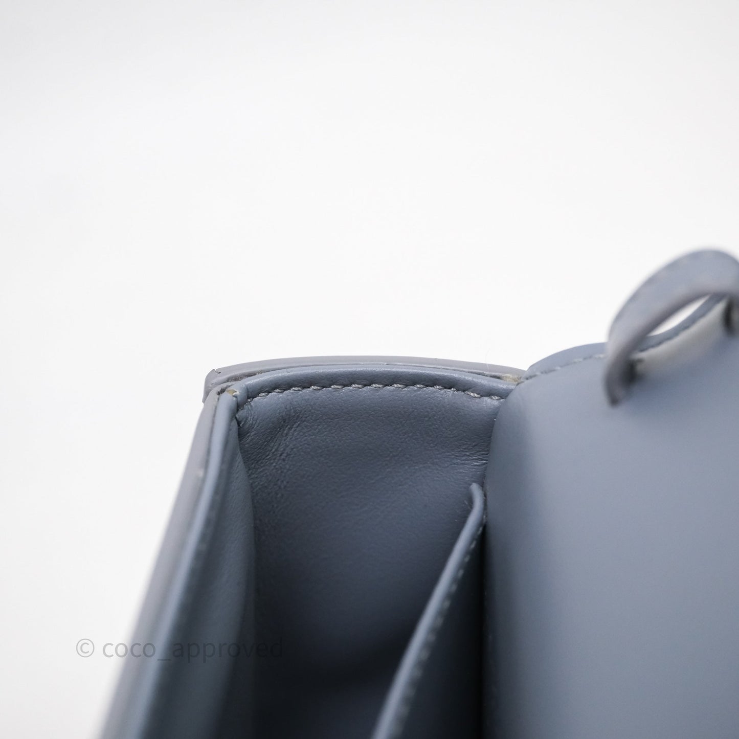Celine Mini Triomphe Shiny Calfskin Blue Grey