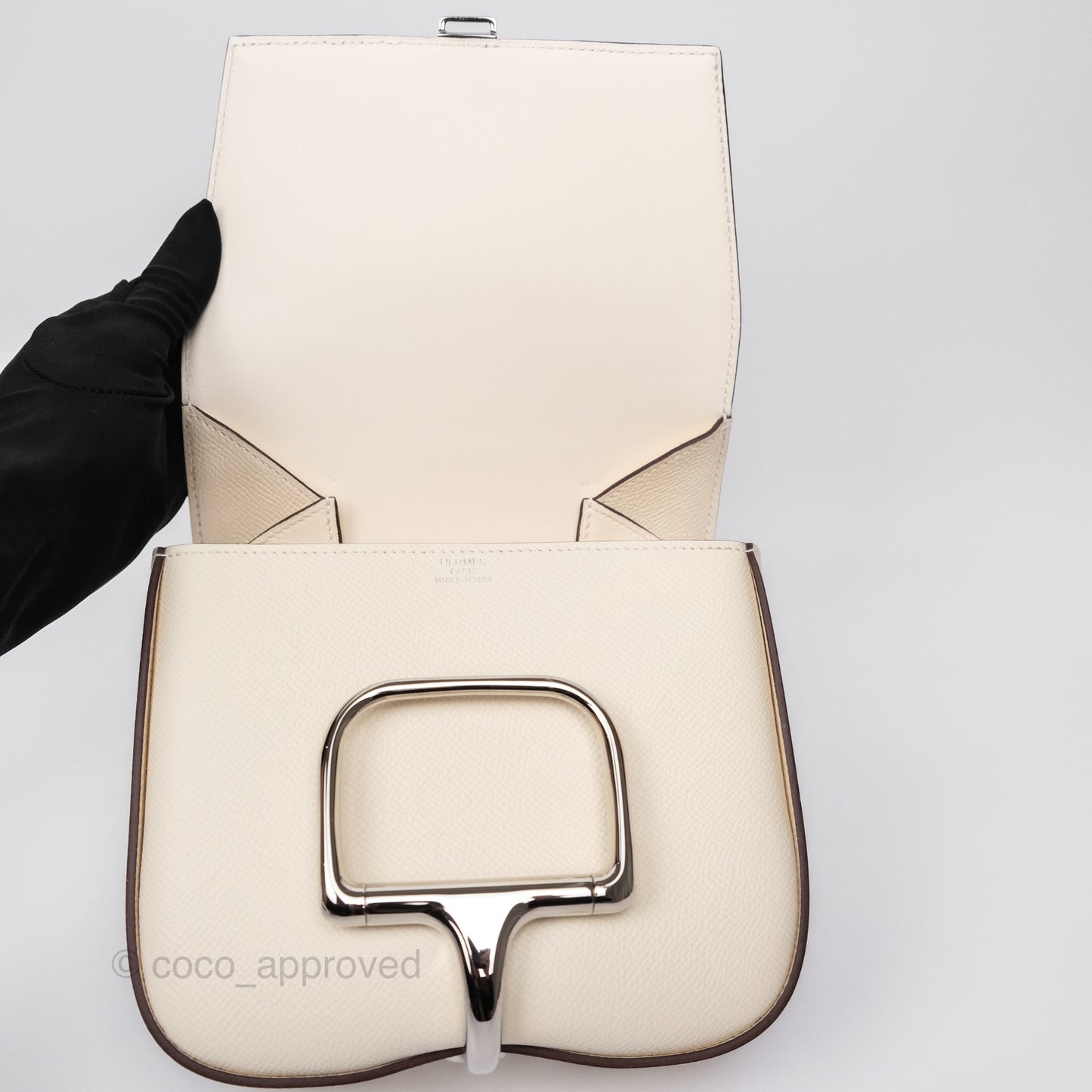 Hermès Della Cavalleria Mini Bag Nata I2 Epsom Palladium Hardware