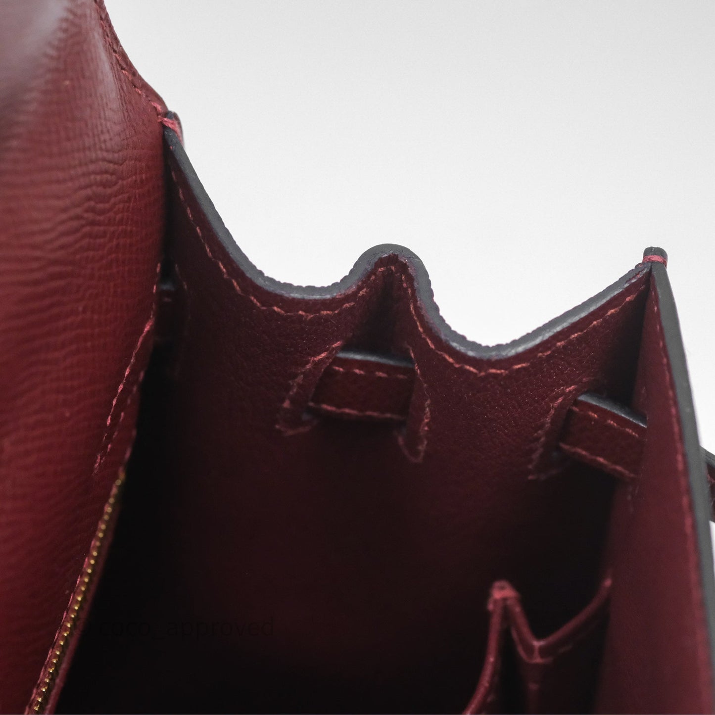 Hermès Sellier Kelly 25 Rouge H Epsom Gold Hardware