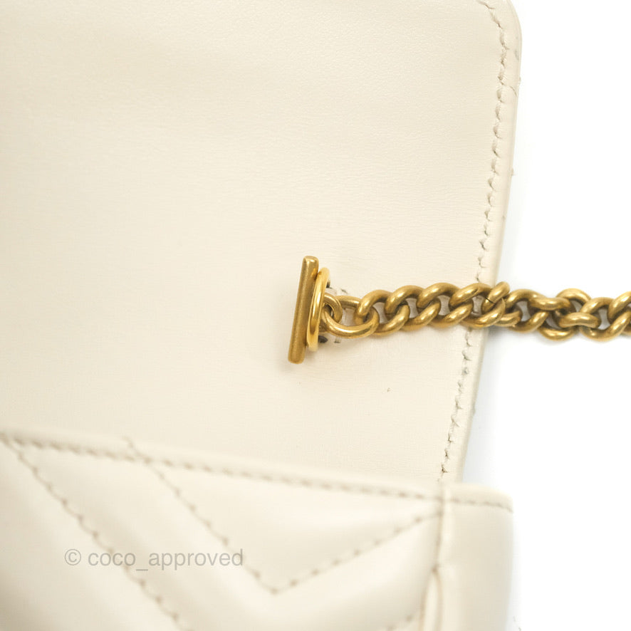 Gucci GG Marmont Matelassé Leather Super Mini Bag Ivory