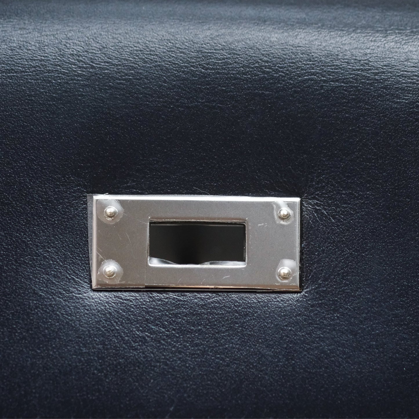 Hermès Vintage Kelly 32 Retourn Navy/Purple Box Leather Palladium Hardware