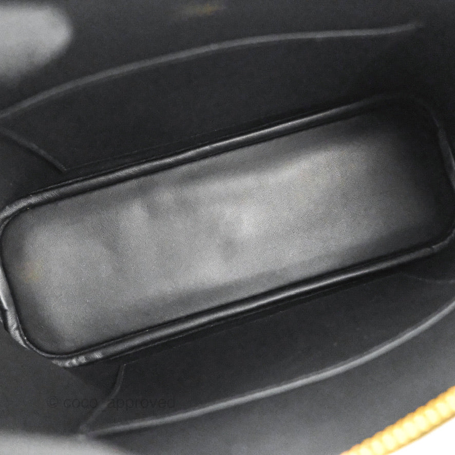 Hermès Bolide 1923 25 Black Epsom Gold Hardware