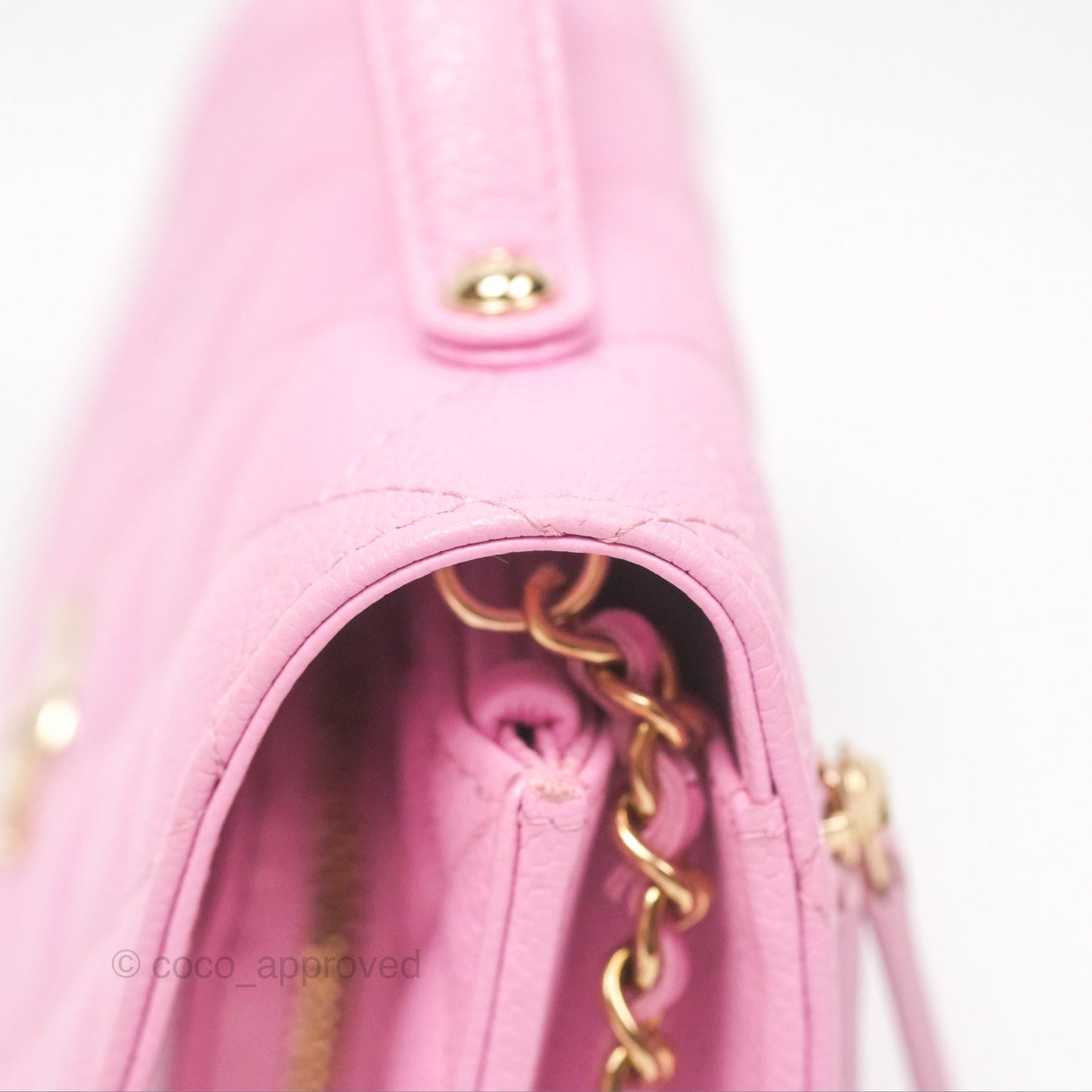Chanel Business Affinity Clutch With Chain Pink Caviar Gold Hardware