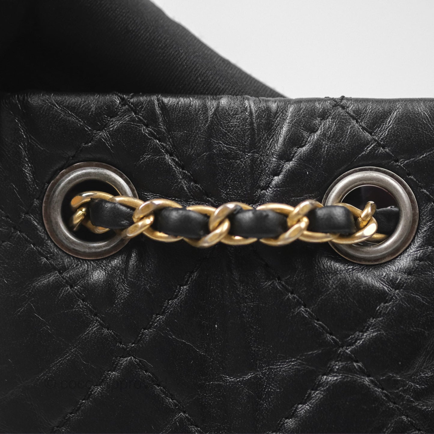 Chanel Small Gabrielle Backpack Black Aged Calfskin