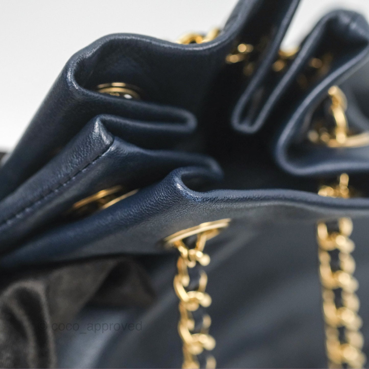 Chanel Small Seoul Backpack Navy Lambskin Gold Hardware