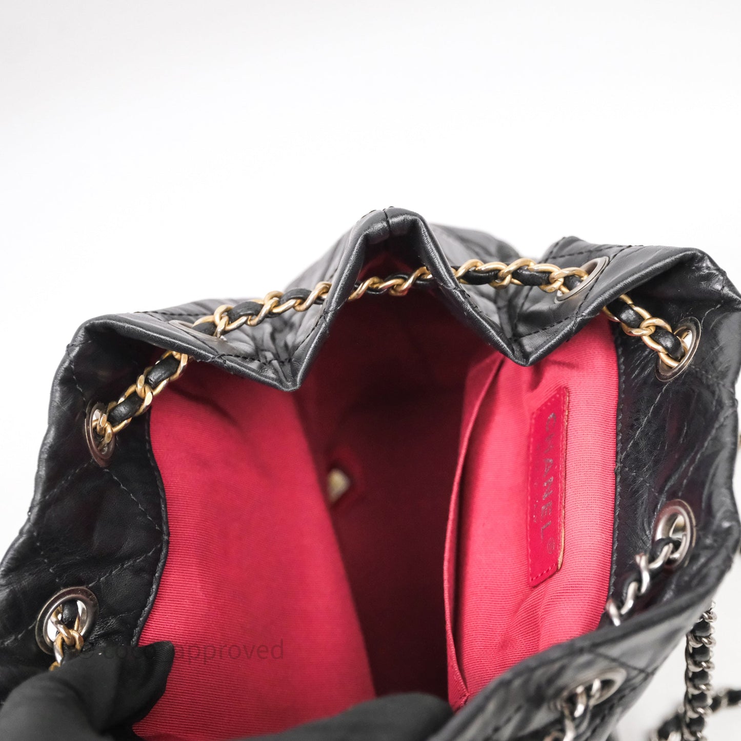 Chanel Small Gabrielle Backpack Black Aged Calfskin