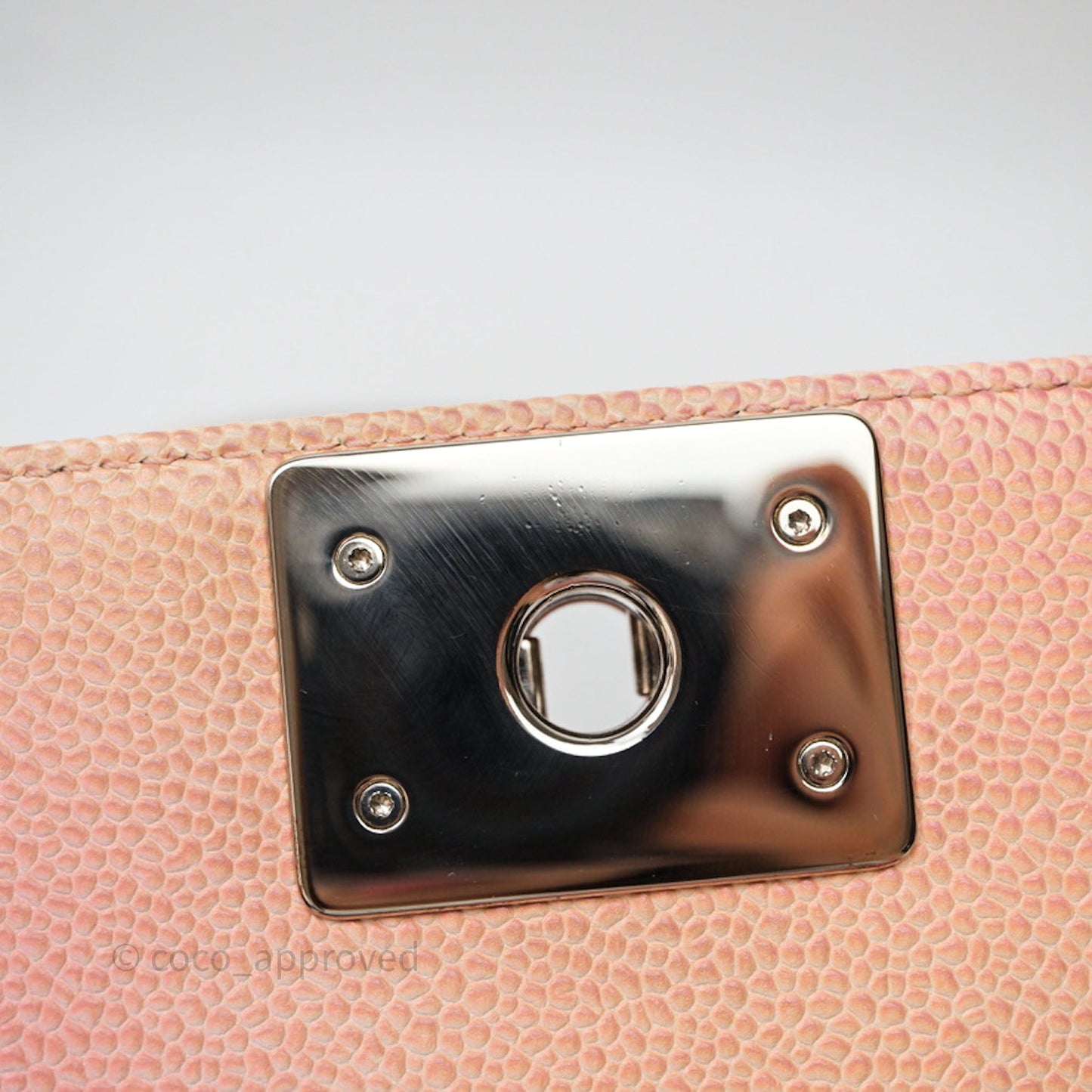 Chanel Medium Boy Quilted Rainbow Caviar Silver Hardware