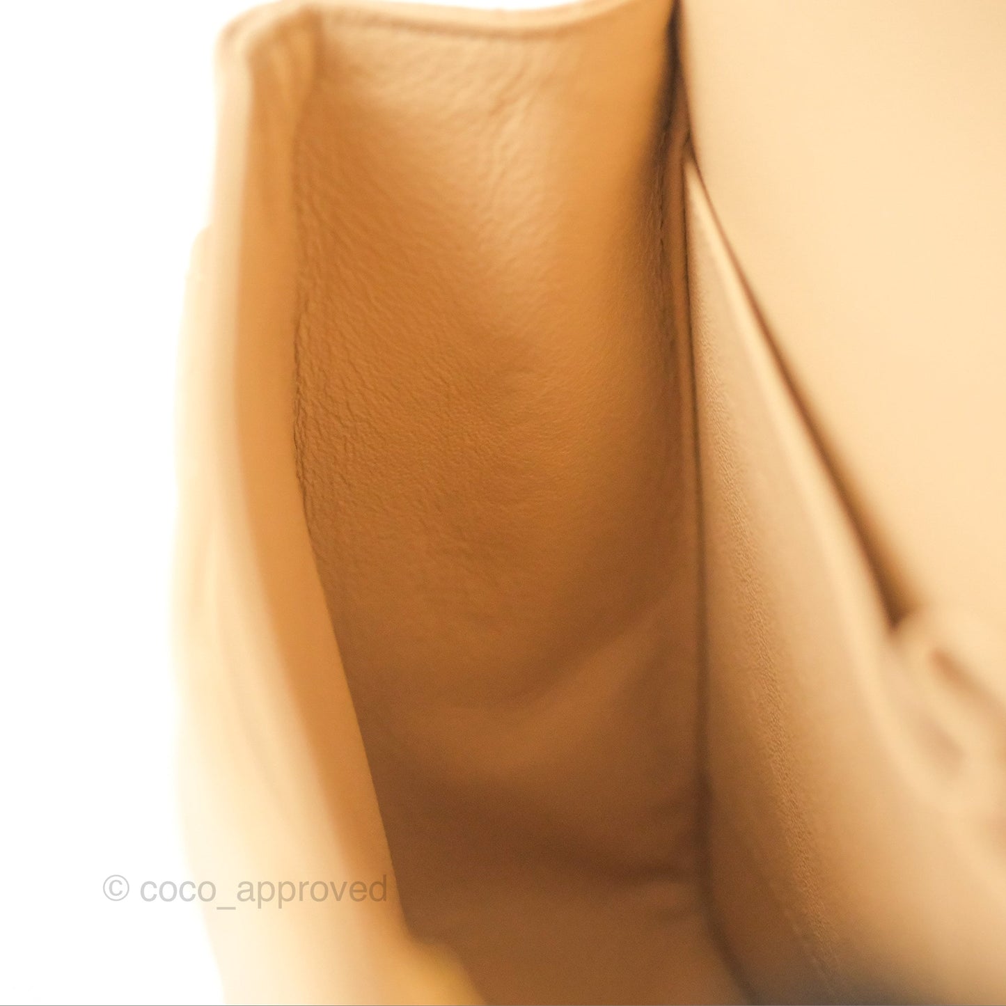 Chanel Classic M/L Medium Flap Quilted Beige Caviar Gold Hardware