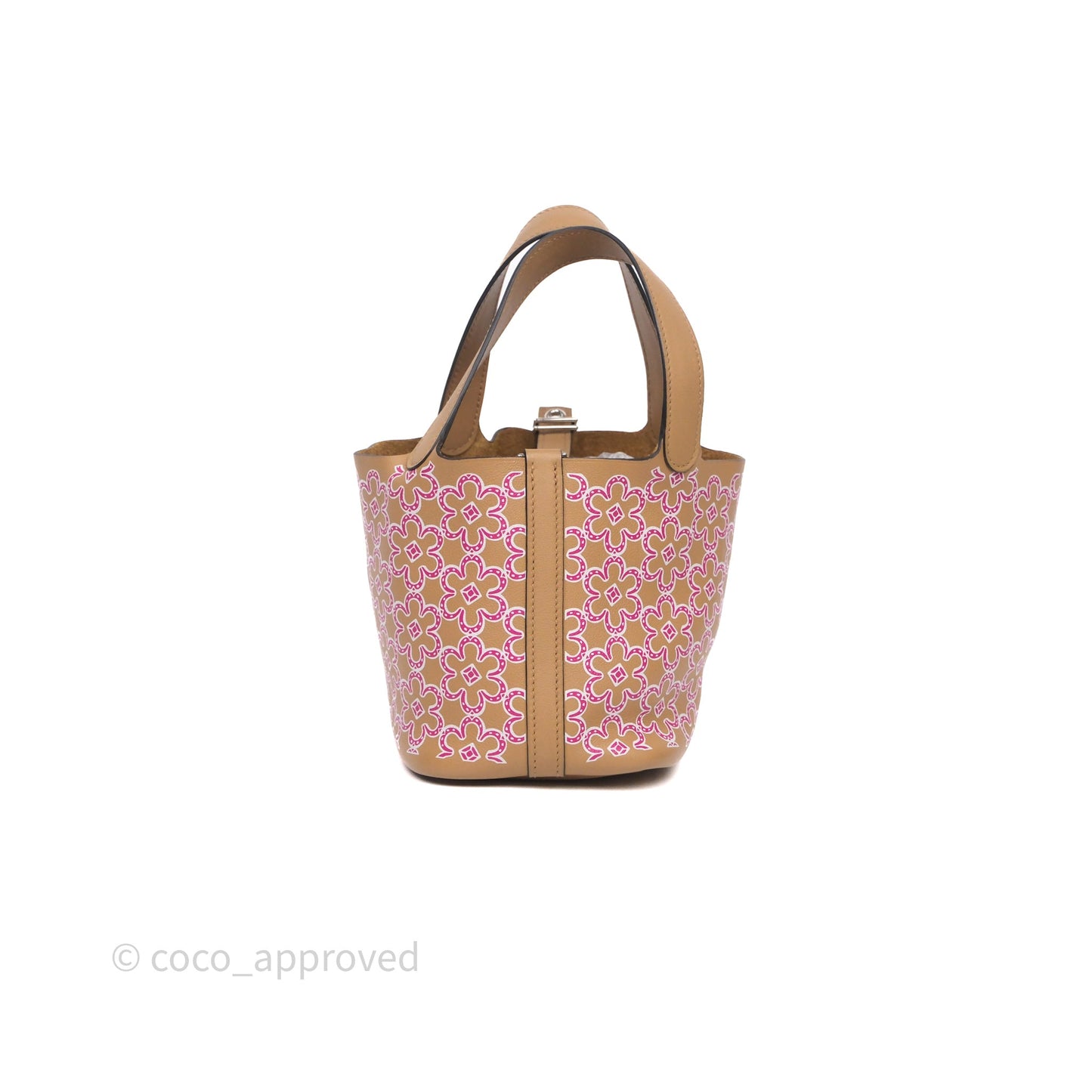 Hermès Micro Picotin 14 Lucky Daisy Chai 0M/Rose 5T Swift Palladium Hardware