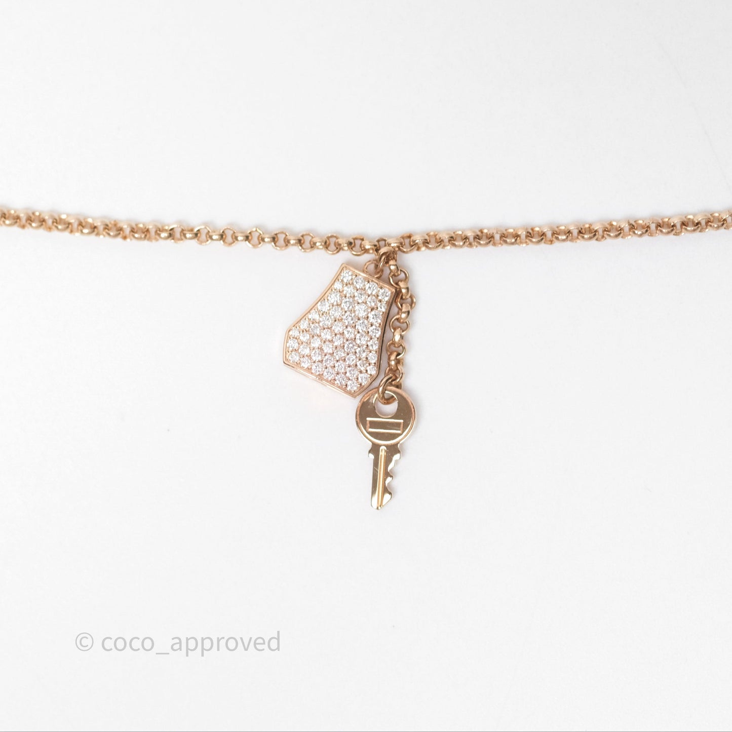 Hermès Kelly Clochette Bracelet Rose Gold