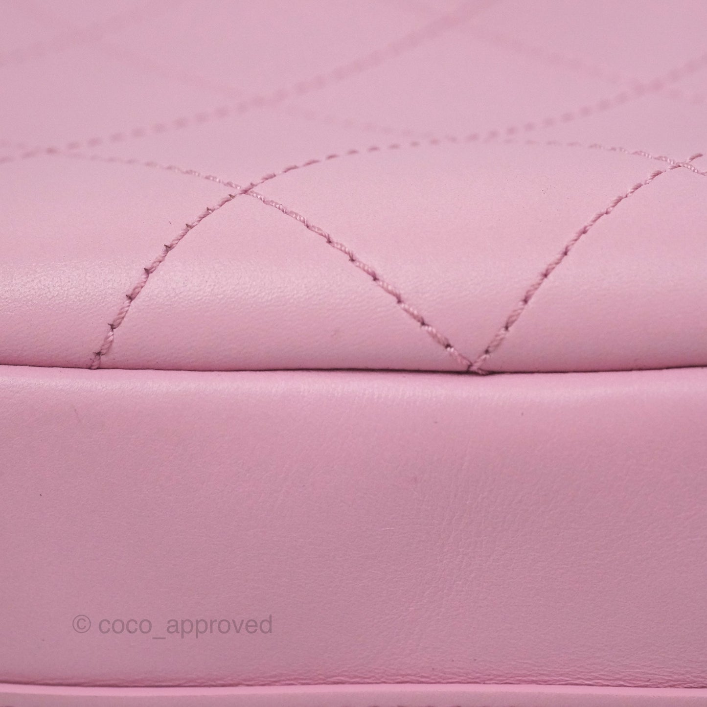 Chanel Stitched Ring My Bag Flap Crossbody Pink Calfskin Silver Hardware