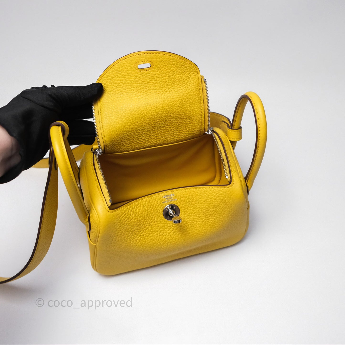 Hermès Mini Lindy 20 Sun B4 Clemence Palladium Hardware
