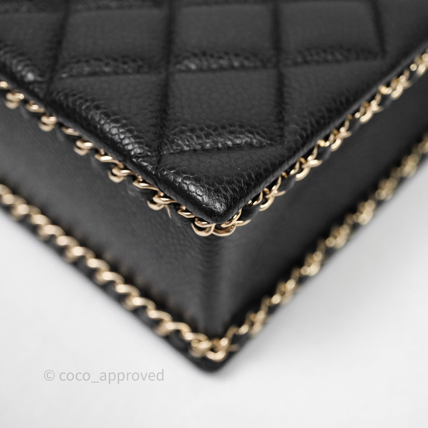 Chanel Evening Bag Caviar Black Gold Hardware