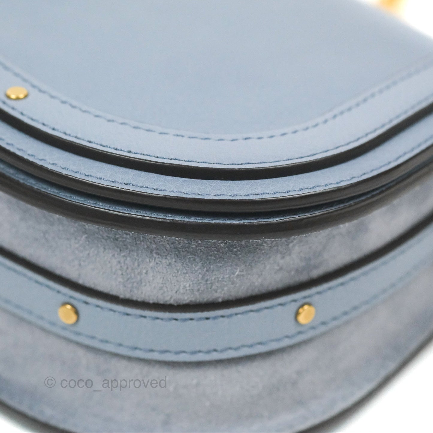 Chloé Nile Crossbody Bag Blue Calfskin