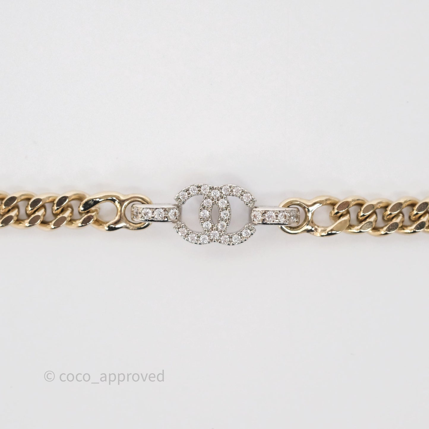 Chanel Crystals CC Chain Belt Gold Tone 22S