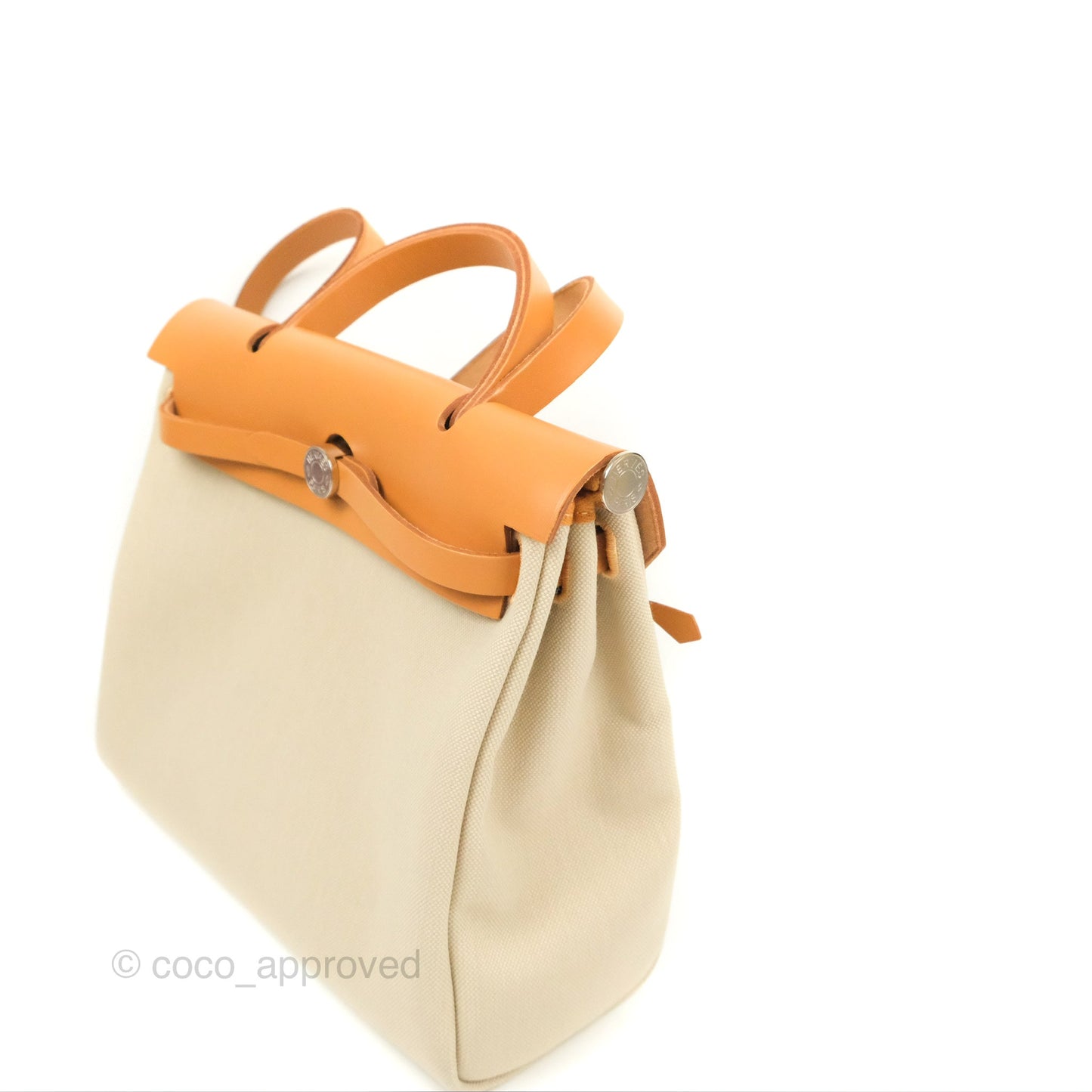 Hermès Herbag Zip 31 Retourne Natural Canvas Palladium Hardware