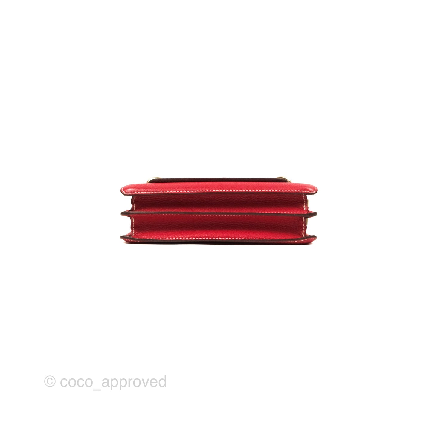Hermès Roulis 23 Red Clemence Gold Hardware