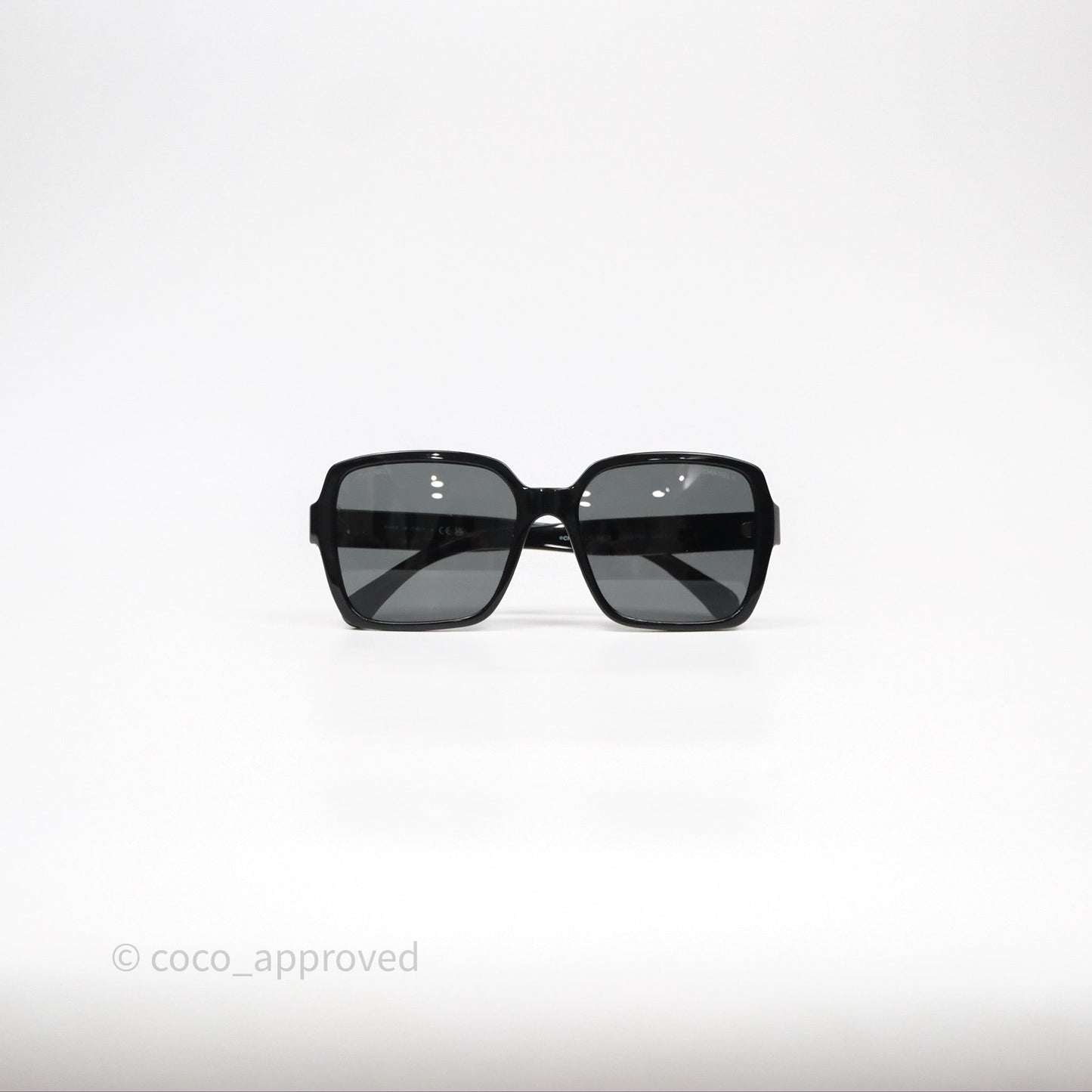 Chanel Square Sunglasses Black Acetate