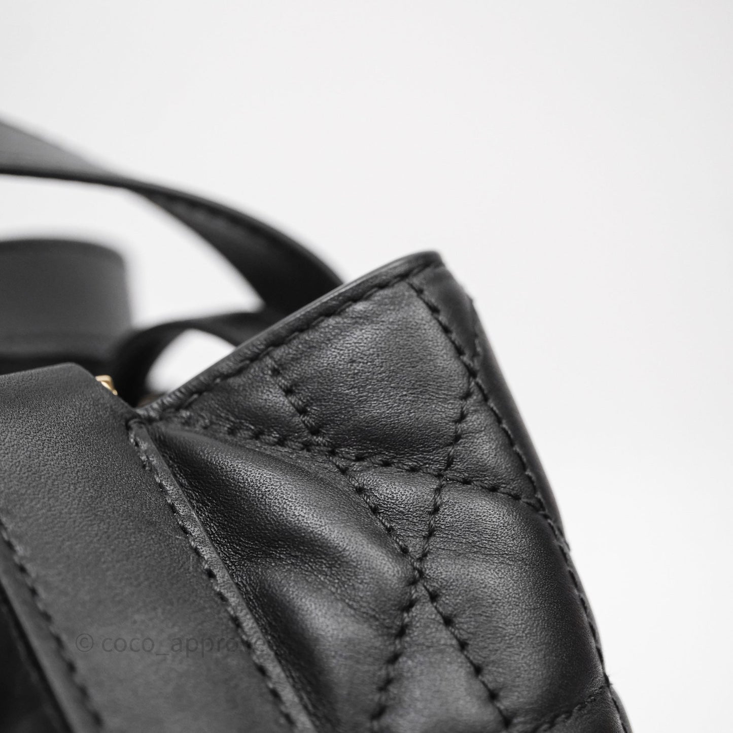 Christian Dior Small Toujours Vertical Tote Bag Black Macrocannage Calfskin Gold Hardware