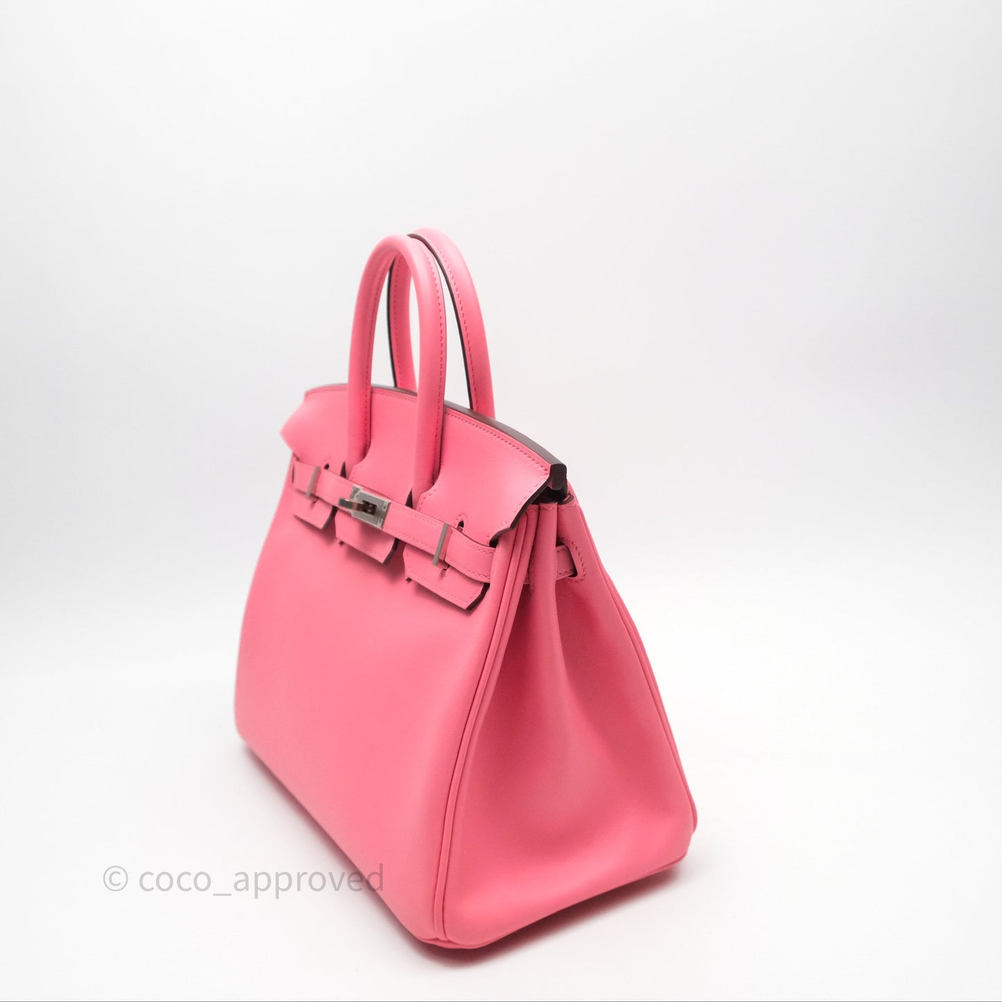 Hermès Birkin 25 Retourne Rose Azalee 8W Swift Palladium Hardware