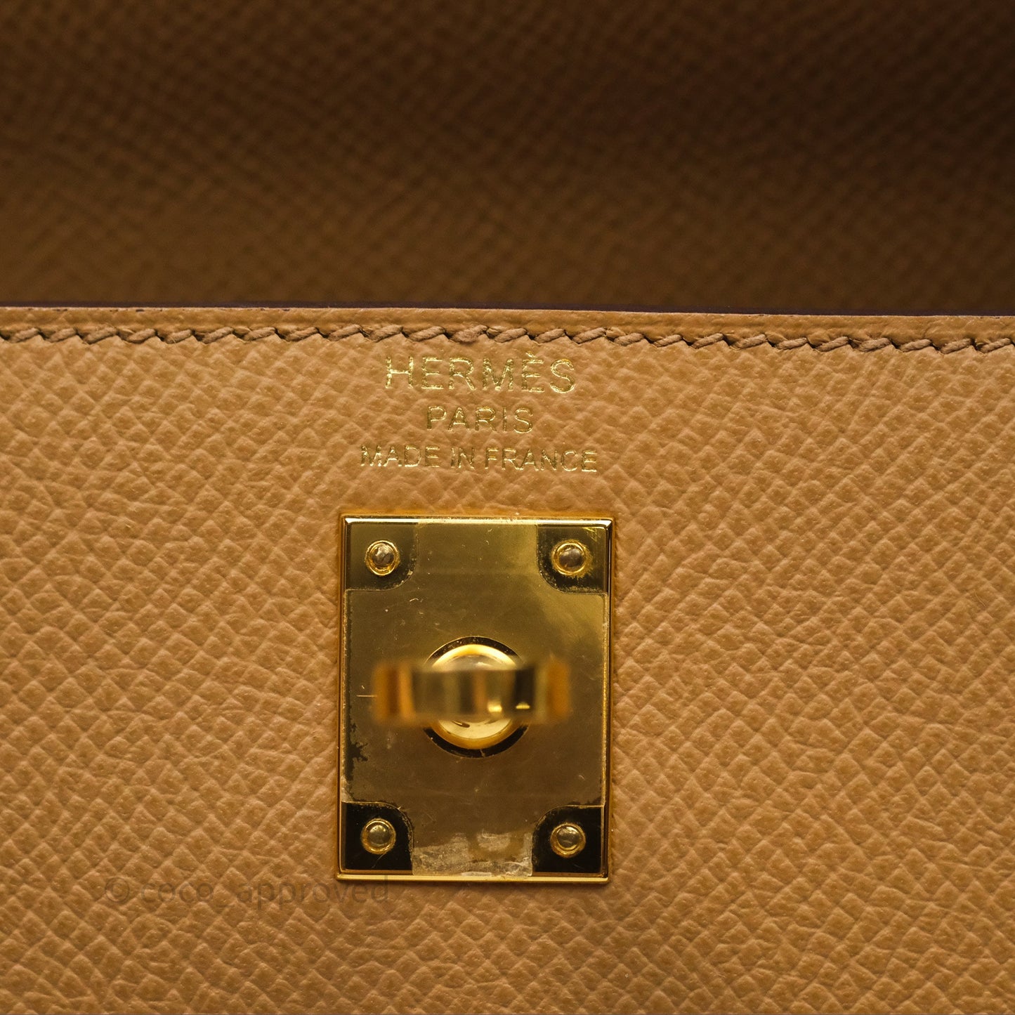 Hermès Sellier Kelly 25 Chai 0M Epsom Gold Hardware