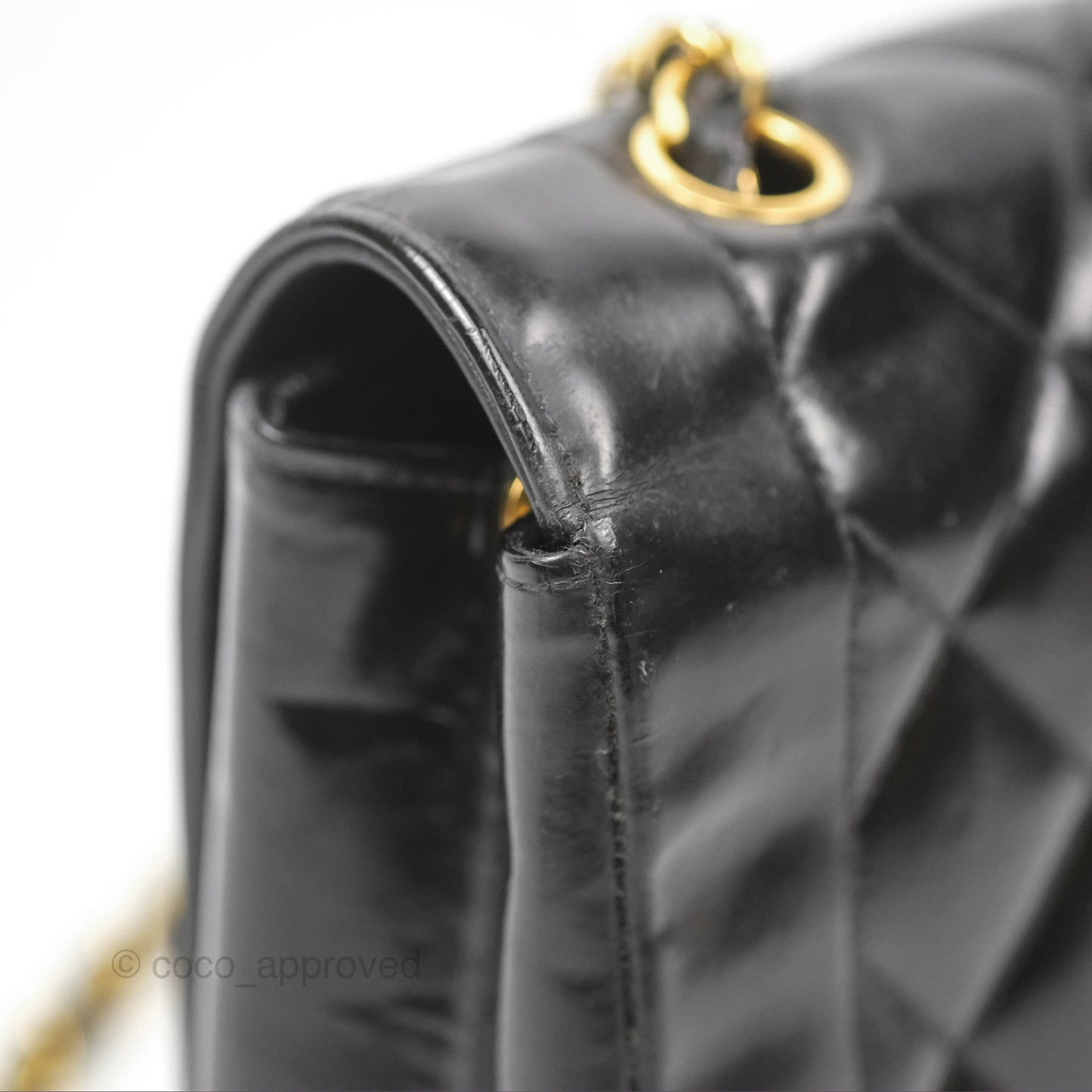 Chanel Vintage Quilted Medium Classic Diana Flap Bag Black 24K Gold Hardware